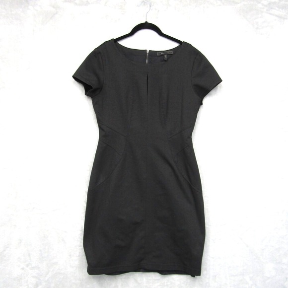 Bcbg Maxazria Dress Size Large Black Shift Mini Little Black Dress Cap Sleeves - Picture 1 of 10
